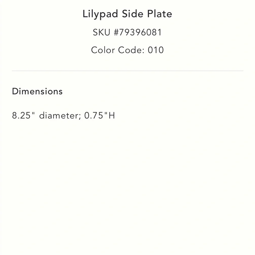 Lily pad Side Plate set of 4